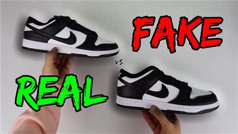 nike dunk low black and white real vs fake|How to Spot Fake Nike Dunk Sneakers .